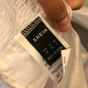 SHEIN white/silver top